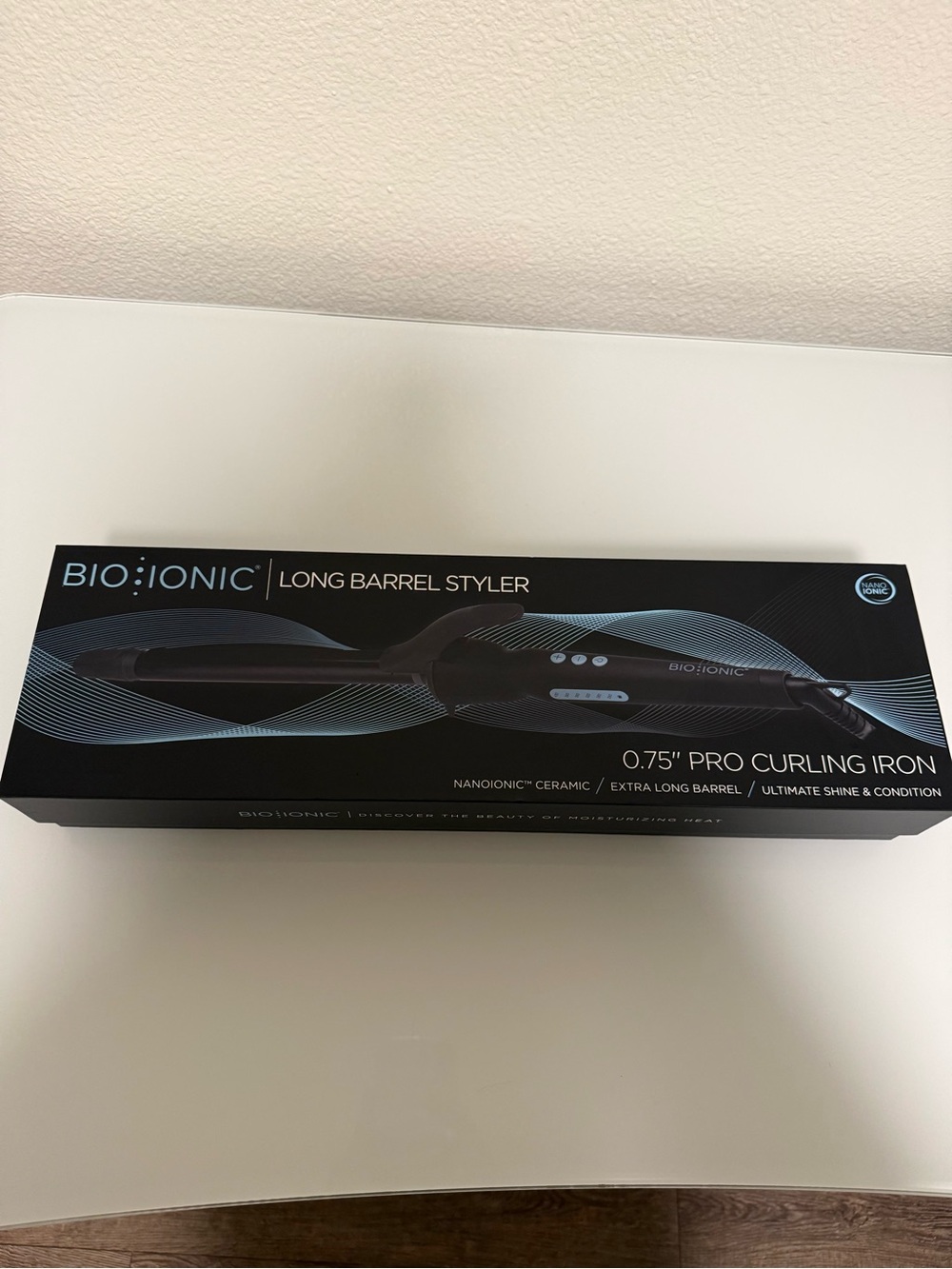 Bio Ionic Long Barrel Styler 0.75" Pro Curling Iron - Black